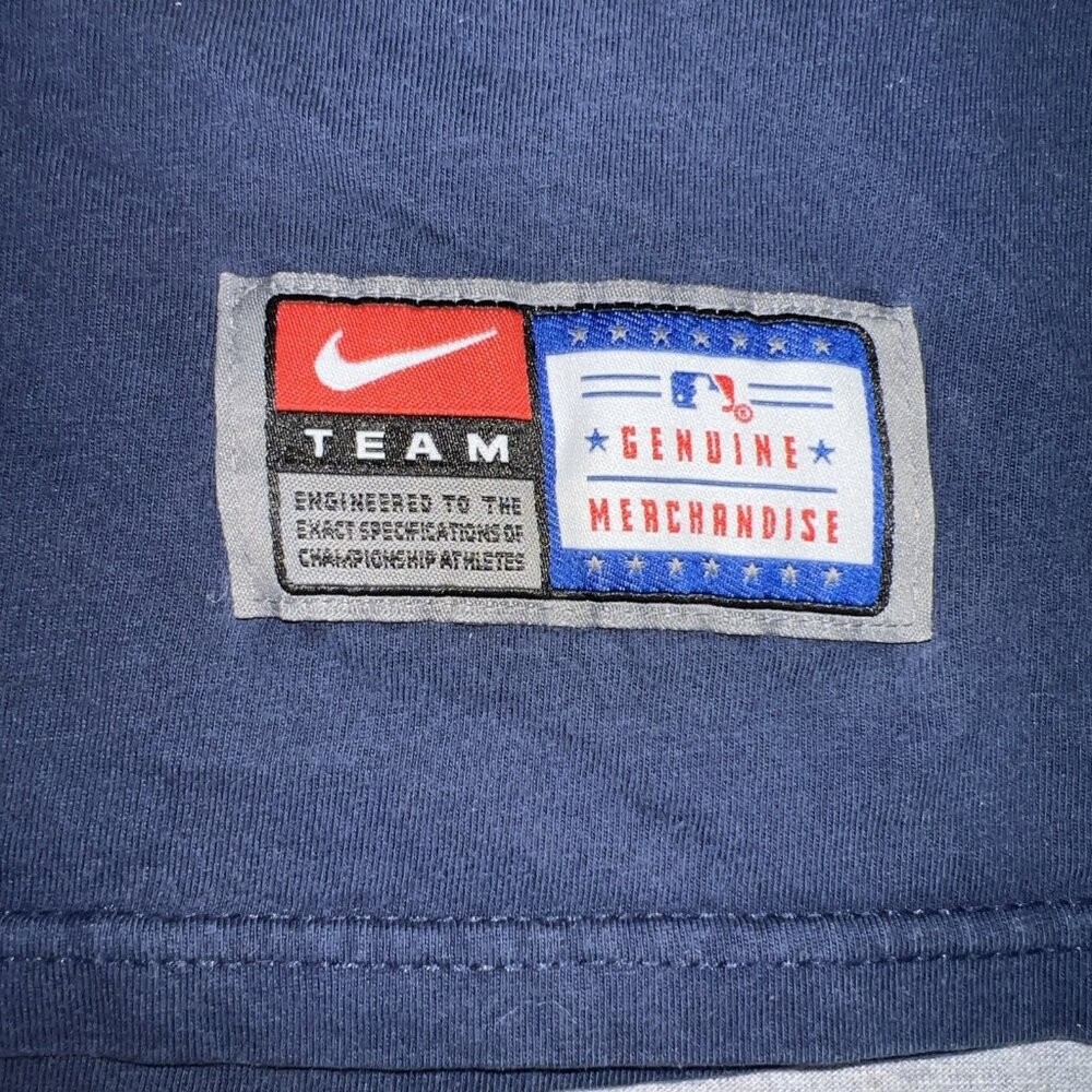 Nike New York Yankees Shirt Sz Large Navy Blue MLB Baseball Short Sleeve - Picture 4 of 9